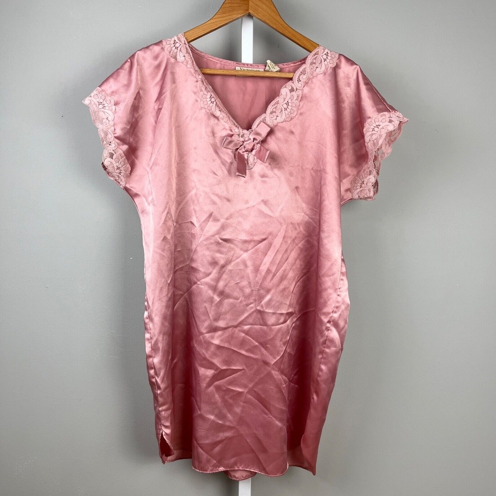 Victoria's‎ Secret Gold Label Nightie Vintage Nightgown Size Small Mauve Pink